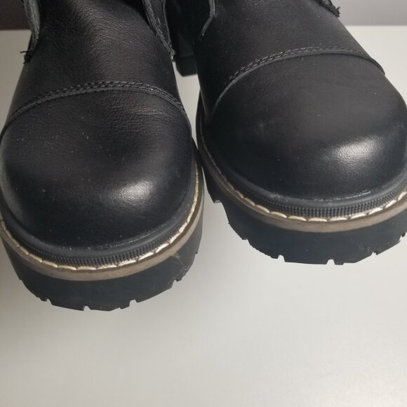 Sorel Joan Now Lace Wome's Black Leather Boots Sz 8.5 - Picture 6 of 10